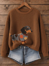 Sweat-shirt à manches longues imprimé chien automne femme